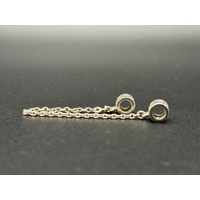 Ladies 925 Sterling Silver Pandora Safety Chain Charm