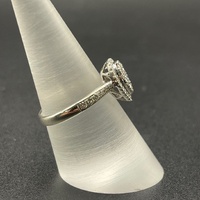 Ladies 9ct White Gold Diamond Cluster Ring