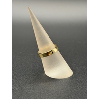 Unisex 18ct Yellow Gold Pattern Band Ring