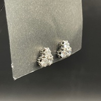 Ladies 9ct White Gold Diamond Stud Earrings