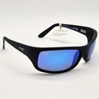 Maui Jim Peahi MJ 202-2M-SGH Matte Black Blue Hawaii Polarised Sunglasses