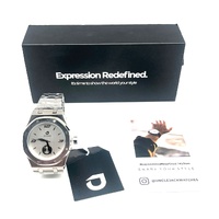 Uncle Jack Pioneer Steel Watch Unisex Silver Octagon Case Japan Quartz