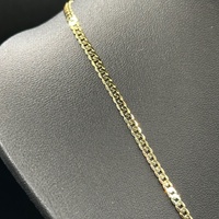 Unisex 10ct Yellow Gold Curb Link Necklace