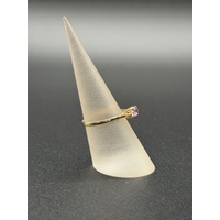 Ladies 9ct Yellow Gold Purple Gemstone Vintage Design Ring