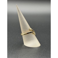 Unisex 9ct Yellow Gold Dragon Design Gemstone Ring
