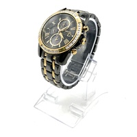 Seiko V172-0AN0 Le Grand Sport Solar Chronograph Black Gold Tone Watch