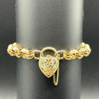Ladies 9ct Yellow Gold Round Belcher Link Bracelet