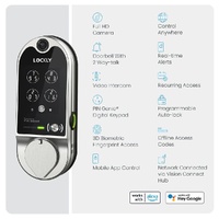 Lockly Vision Smart Lock + Video Doorbell Deadbolt Edition WiFi Fingerprint Keyless Entry