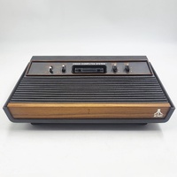 Atari 2600 Woody 4-Switch Console CX2600 PA With 2 Joysticks & Paddle Controllers