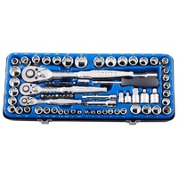 Kincrome K28091 75Pc Socket Set 1/4", 3/8", 1/2" Drive Metric & SAE Ratchet Tool Kit