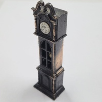 Antique Metal Pendulum Clock Pencil Sharpener Vintage Collectible Desk Decor