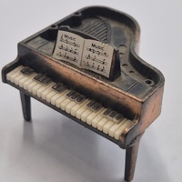 Antique Metal Grand Piano Pencil Sharpener Vintage Collectible Desk Decor