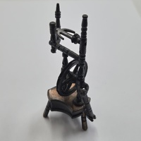 Antique Metal Spinning Wheel Pencil Sharpener Vintage Collectible Desktop Decor