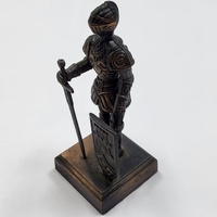 Antique Metal Pencil Sharpener Knight Warrior Medieval Collectible Desk Decor Vintage Style