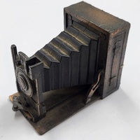 Antique Metal Pencil Sharpener Bellows Camera Vintage Style Desktop Collectible