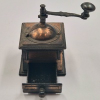 Antique Metal Pencil Sharpener Coffee Grinder Style Miniature Collectible Desk Decor