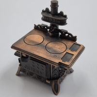 Vintage Queen Wood Burning Stove Metal Pencil Sharpener Antique Style Collectible Desk Decor