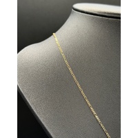 Unisex 9ct Yellow Gold Figaro Link Necklace