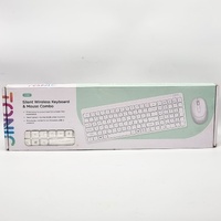 Tonic Silent Wireless Keyboard and Mouse Combo White USB 2.4GHz