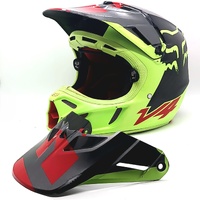 Fox Racing Neon V4 Motocross Riding Helmet with Spare Visor