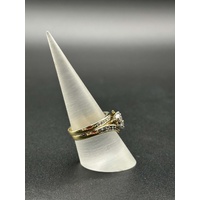 Ladies 9ct Yellow Gold Diamond Bridal Ring Set Ring