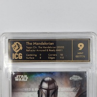 Topps Chrome The Mandalorian 2022 Armored & Ready #AR-1 Refractor ICG Mint 9 Star Wars Card