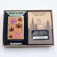 Zippo Woodchuck USA Leaf Design Windproof Lighter Collectible Pocket Lighter