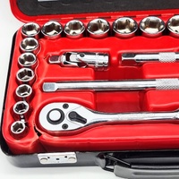 ToolPro 30pc 3/8" Drive Socket Set Metric SAE Ratchet Extension 667454