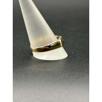 Mens 9ct Yellow Gold Diamond Signet Ring