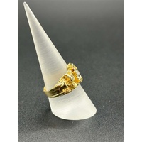 Unisex 14ct Yellow Gold Natural Diamond Ring