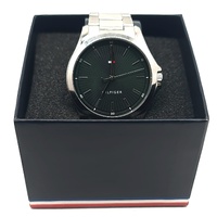 Tommy Hilfiger Mens Watch Green Dial Stainless Steel Band TH.303.1.14.3750