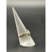 Ladies 9ct Yellow Gold Illusion Pattern Ring