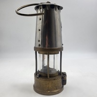 Eccles GR6 Vintage Miners Safety Lamp British Protector Brass Mining