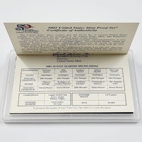 United States Mint 2002 50 State Quarters Proof Set w/ Certificate U.S. Coins