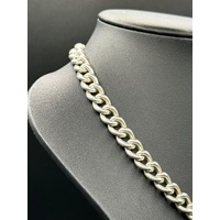Unisex 925 Sterling Silver Curb Link Necklace