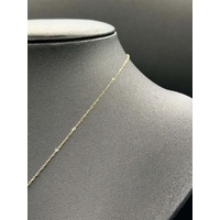 Unisex 10ct Yellow Gold Curb Link Chain & St Christopher Pendant 