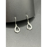 Ladies 925 Sterling Silver Droplet Earrings