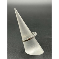 Ladies 18ct White Gold Diamond Cluster Dome Ring