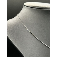  Ladies 9ct White Gold Snake Link Necklace