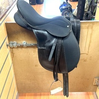 Thorowgood Maxam 16 Inch All Purpose Saddle Black Synthetic Equestrian
