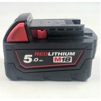 Milwaukee M18 REDLITHIUM 18V 5.0Ah Li-Ion Battery Pack M18 B5 Cordless Tool Battery