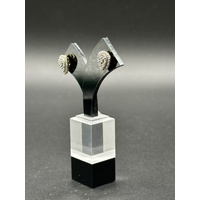 Ladies 9ct Yellow Gold Diamond Cluster Stud Earrings