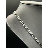 Mens 925 Sterling Silver Figaro Link Necklace