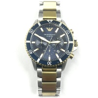 Emporio Armani AR11362 Diver Chronograph Blue Dial Two-Tone Men's Watch 