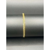Unisex 18ct Yellow Gold Tight Curb Link Bracelet