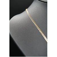 Ladies 9ct Yellow Gold Curb Link Chain & Cross Pendant 