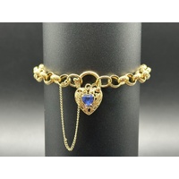 Ladies 9ct Yellow Gold Round Belcher Link Bracelet