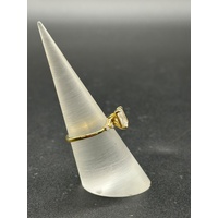  Ladies 9ct Yellow Gold Lab Grown Diamond Ring
