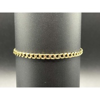 Unisex 10ct Yellow Gold Curb Link Bracelet