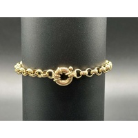 Ladies 9ct Yellow Gold Belcher Link Bracelet